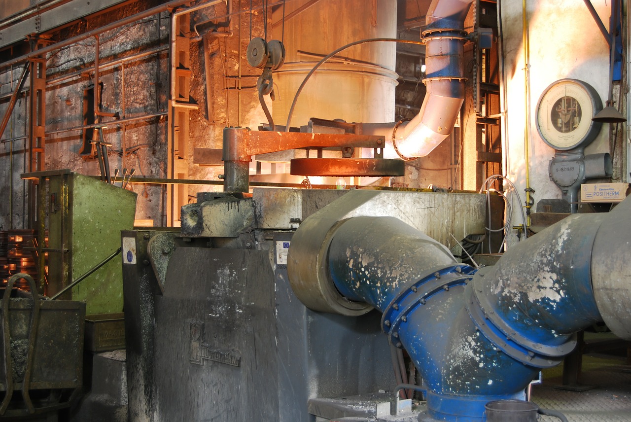 ironworks industrial plant smelting of pig iron free photo