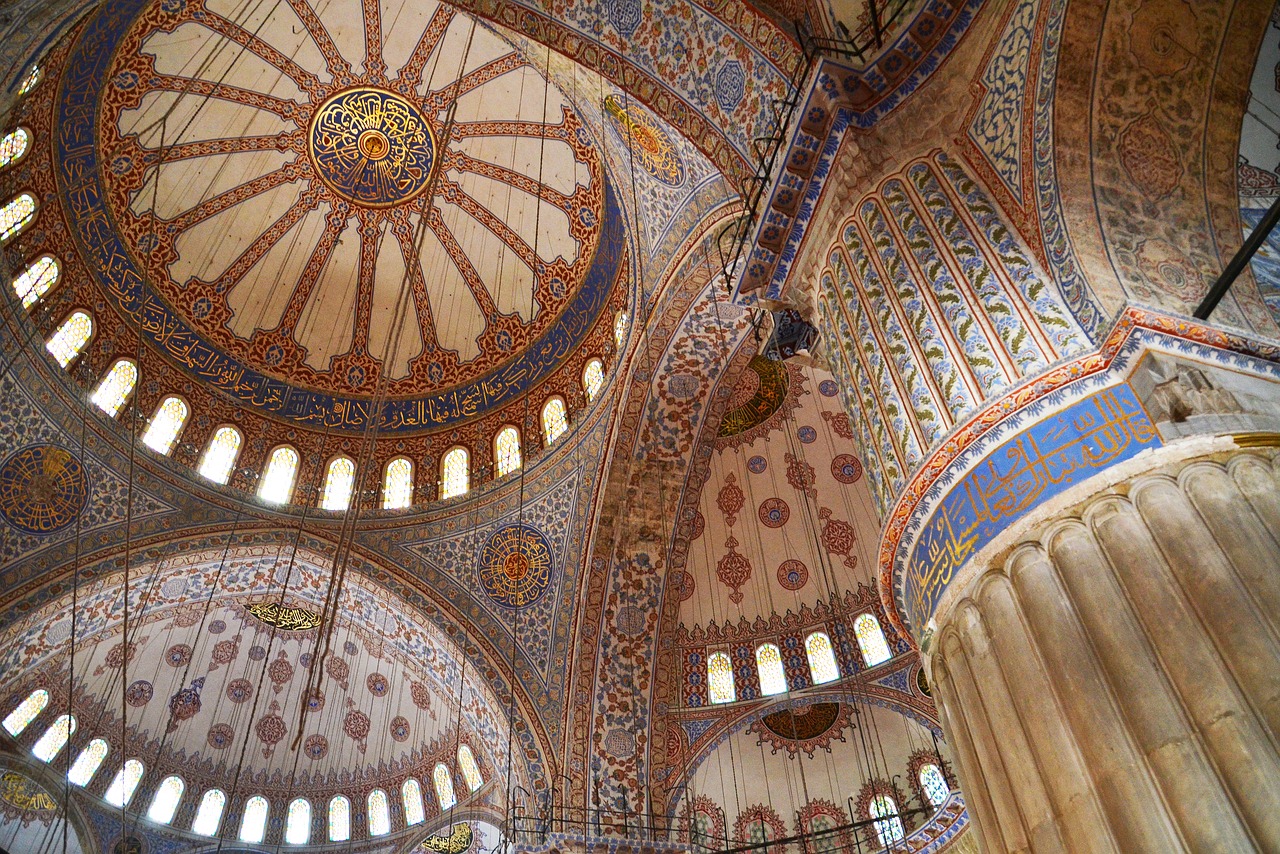 islam mosque blue mosque free photo