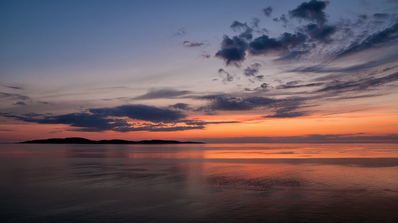 island baltic sunset free photo