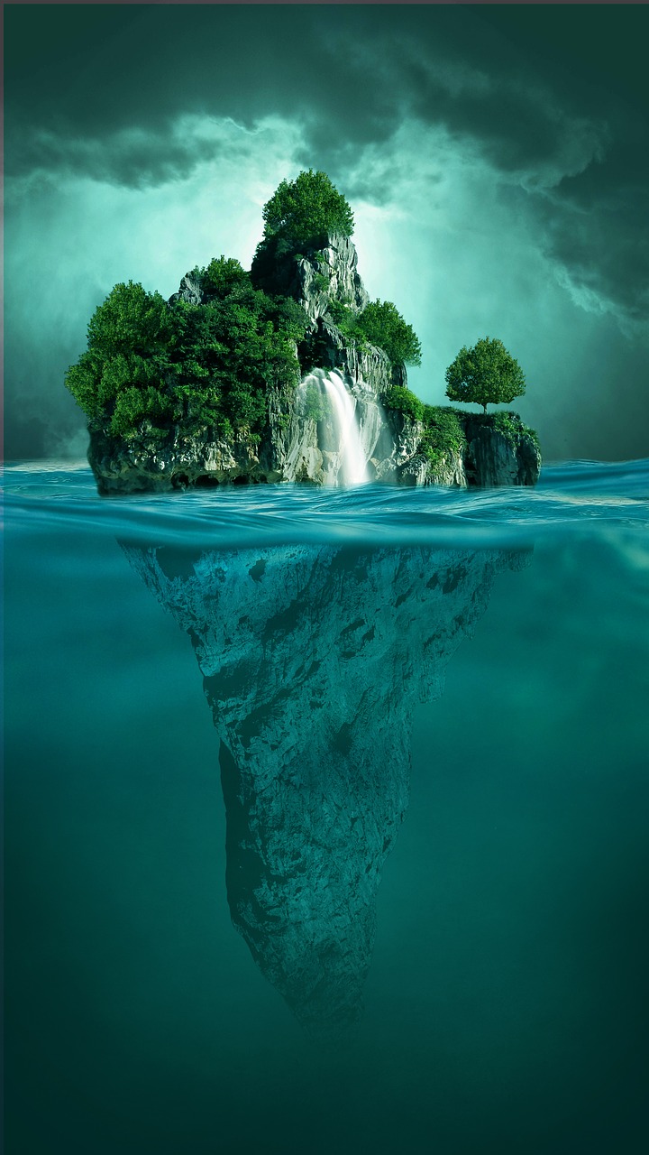 island sea underwater free photo