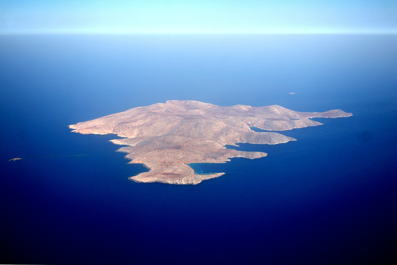 island aerial view aegean free photo