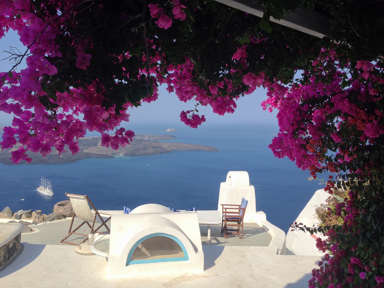 island greece santorini free photo