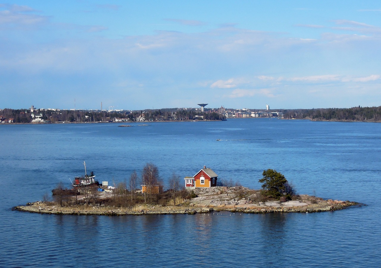 island sea archipelago free photo