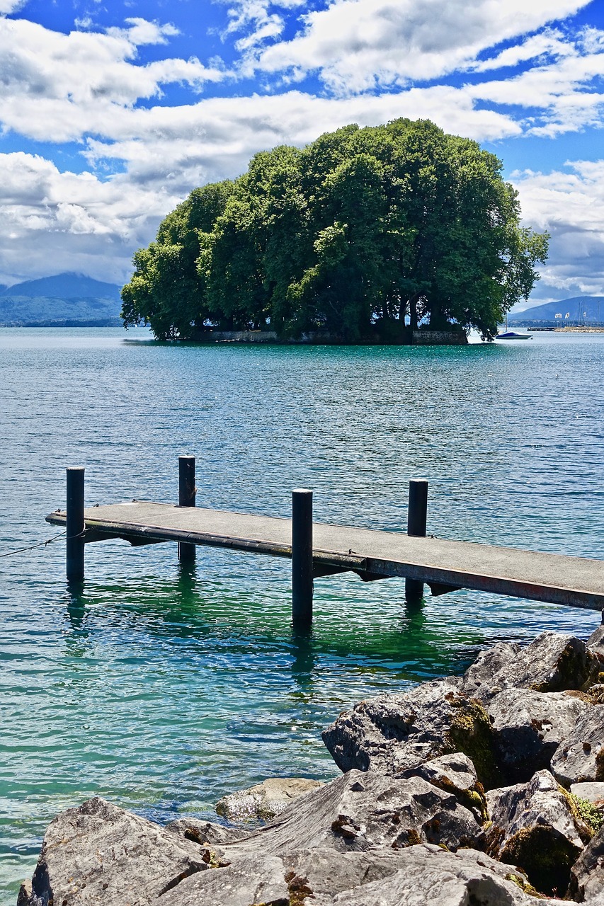 island  pier  water free photo