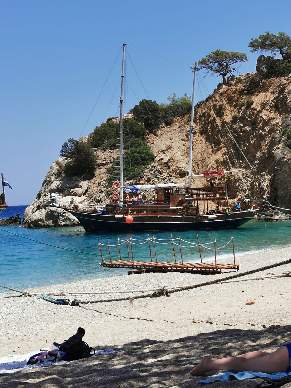 island  ship  greek free photo