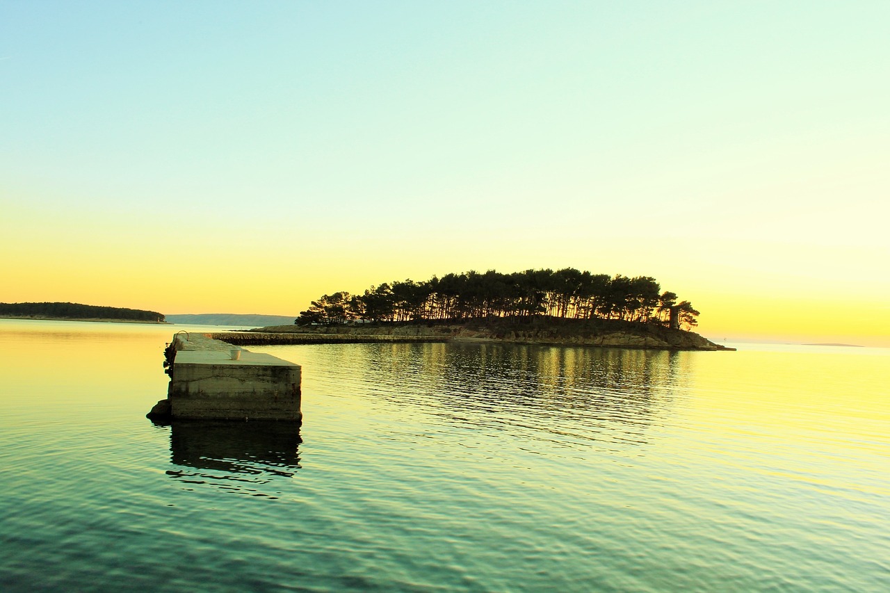 island sunset sky free photo