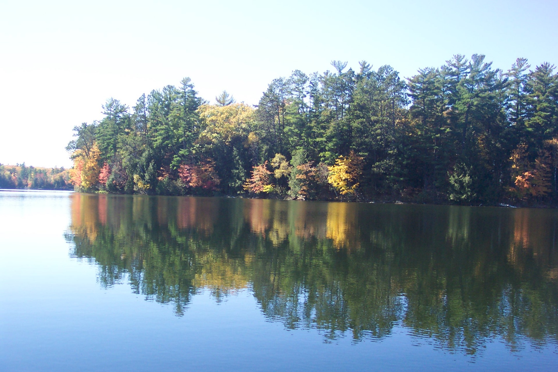 fall reflections lake free photo