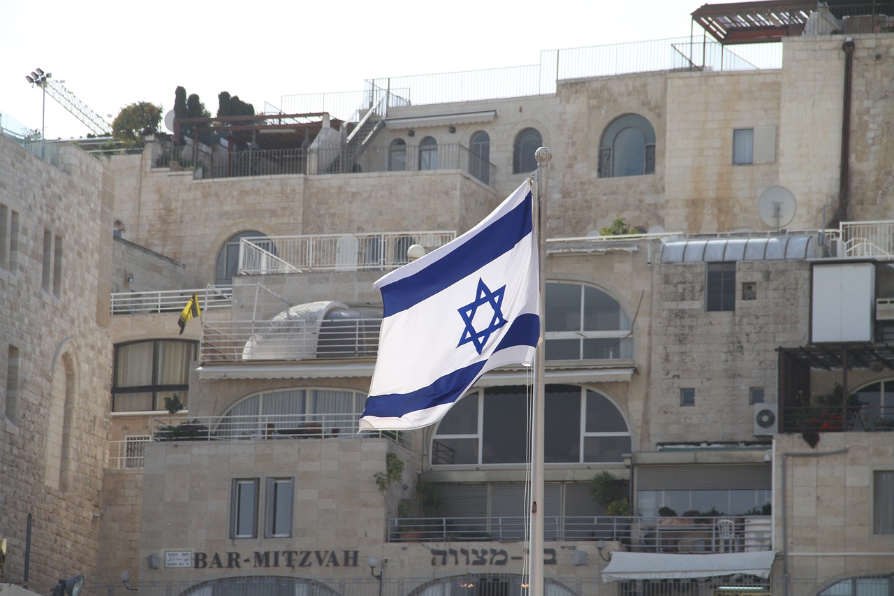 israel jerusalem flag free photo