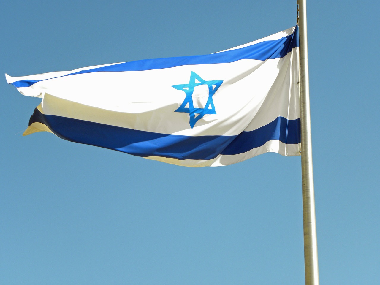 israel flag blue free photo