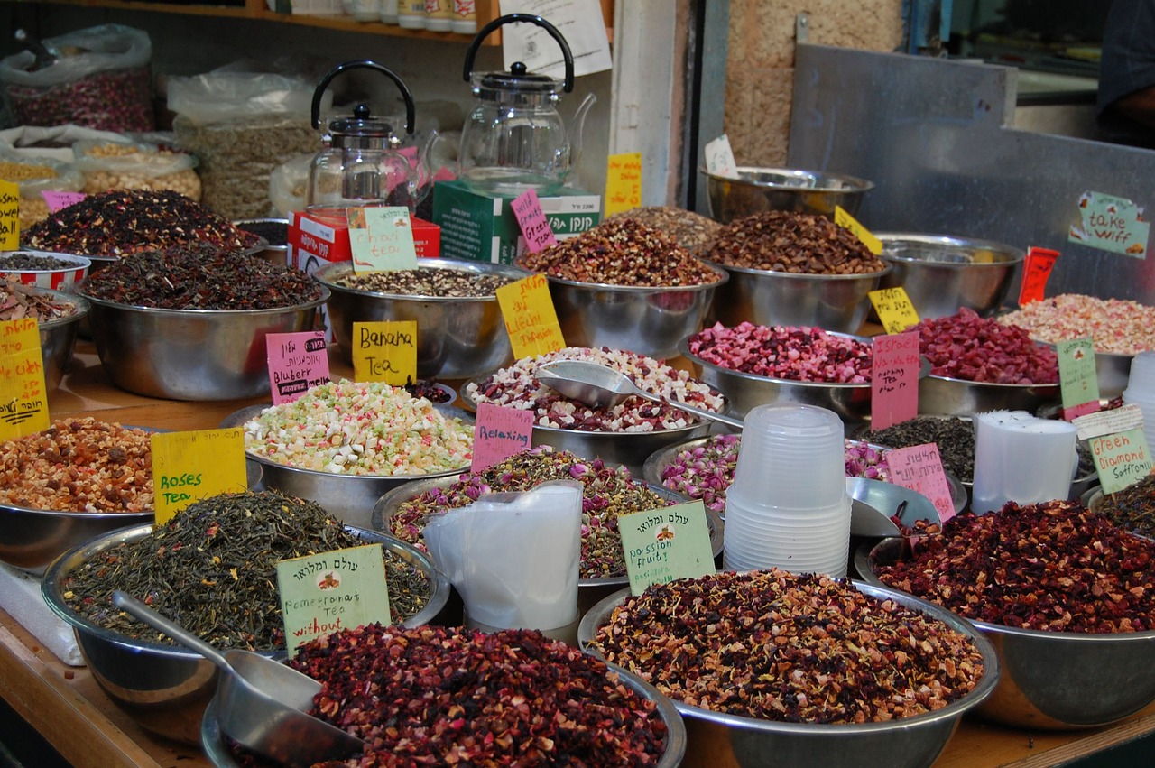 israel market spices free photo