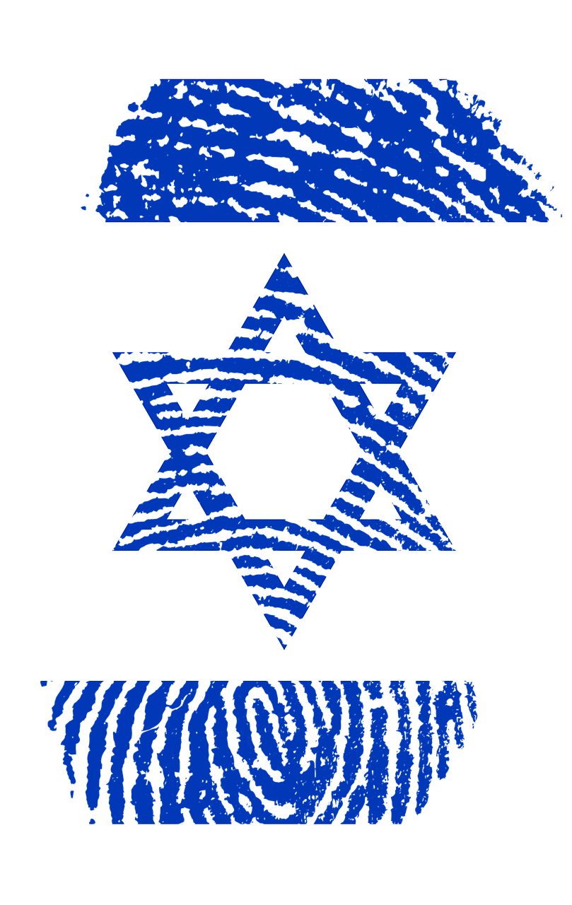 israel flag fingerprint free photo