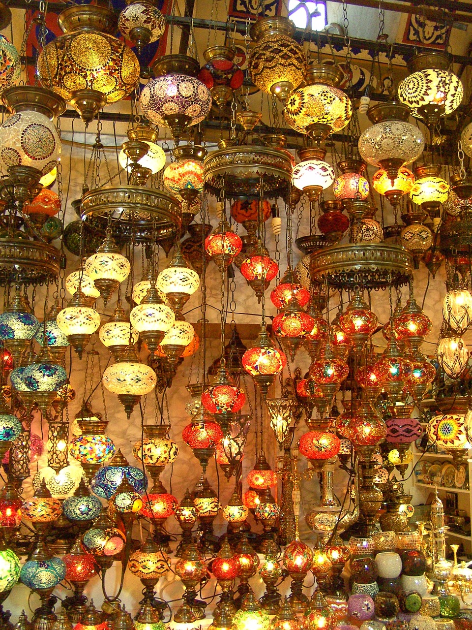 istanbul lamps grand bazaar free photo