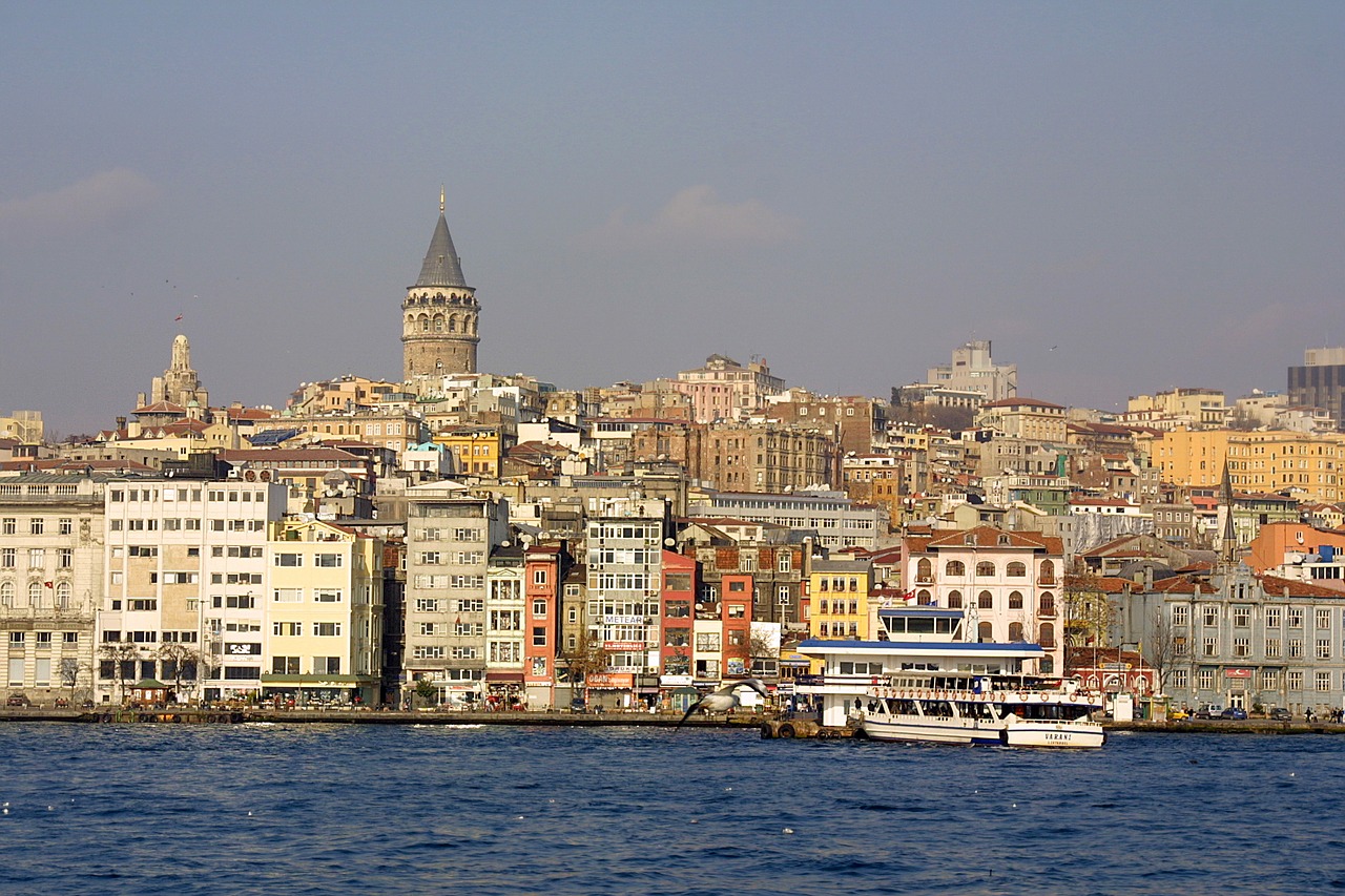 istanbul european shore galata tower free photo