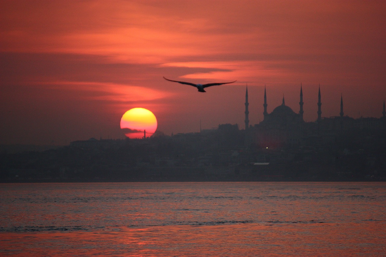 istanbul  sunset  panorama free photo