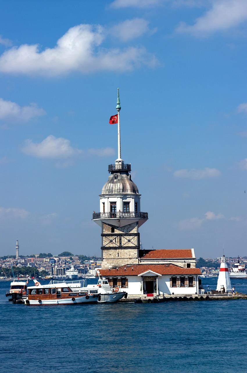 istanbul maiden's tower throat free photo