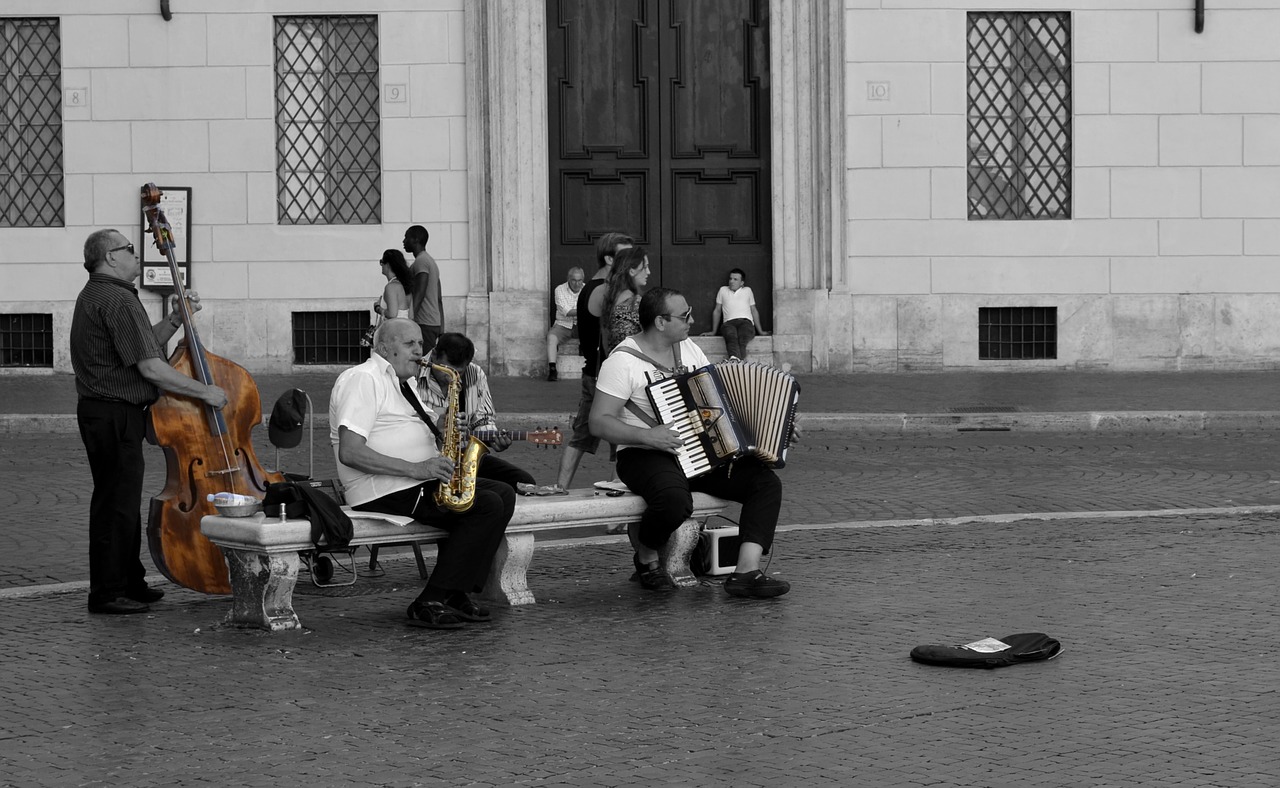 italy rome buskers free photo