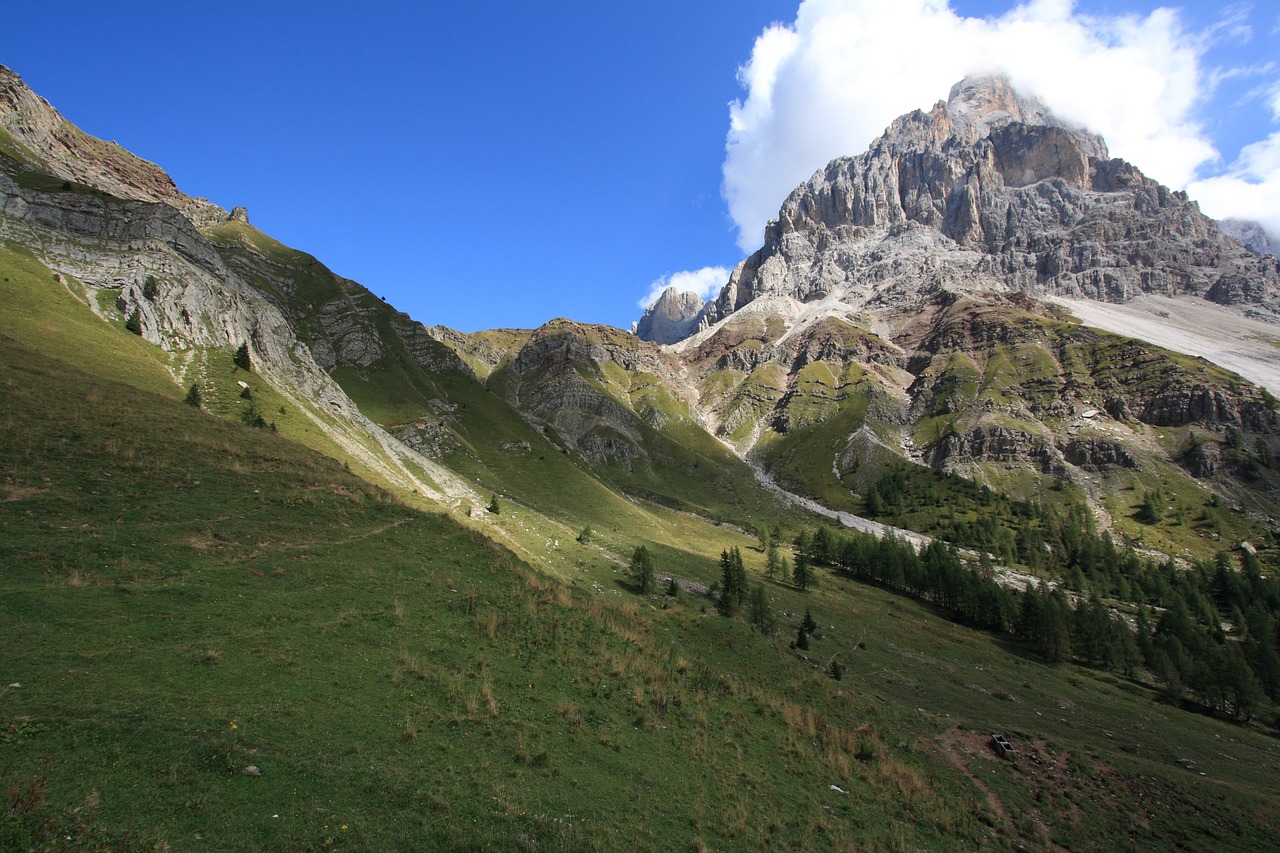 italy mountains clouds free photo