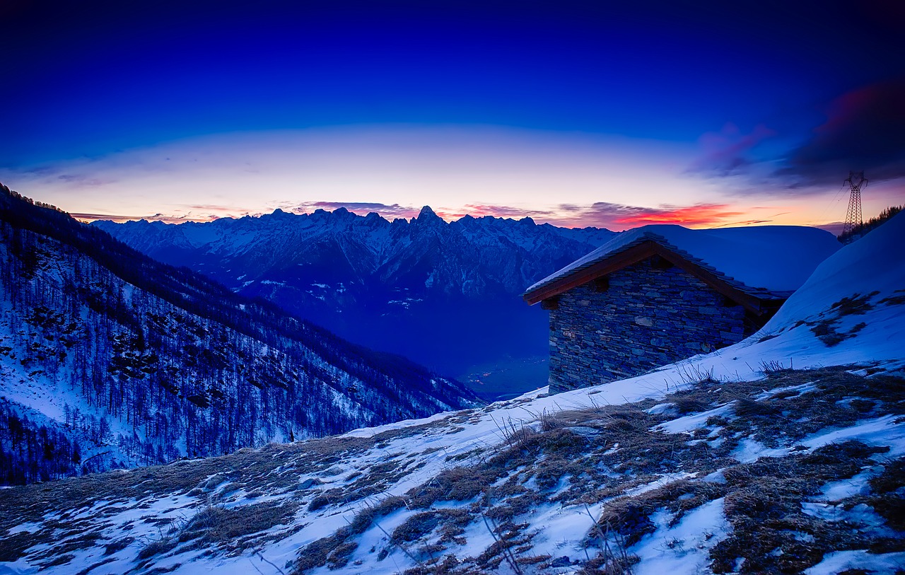 italy mountains sunset free photo