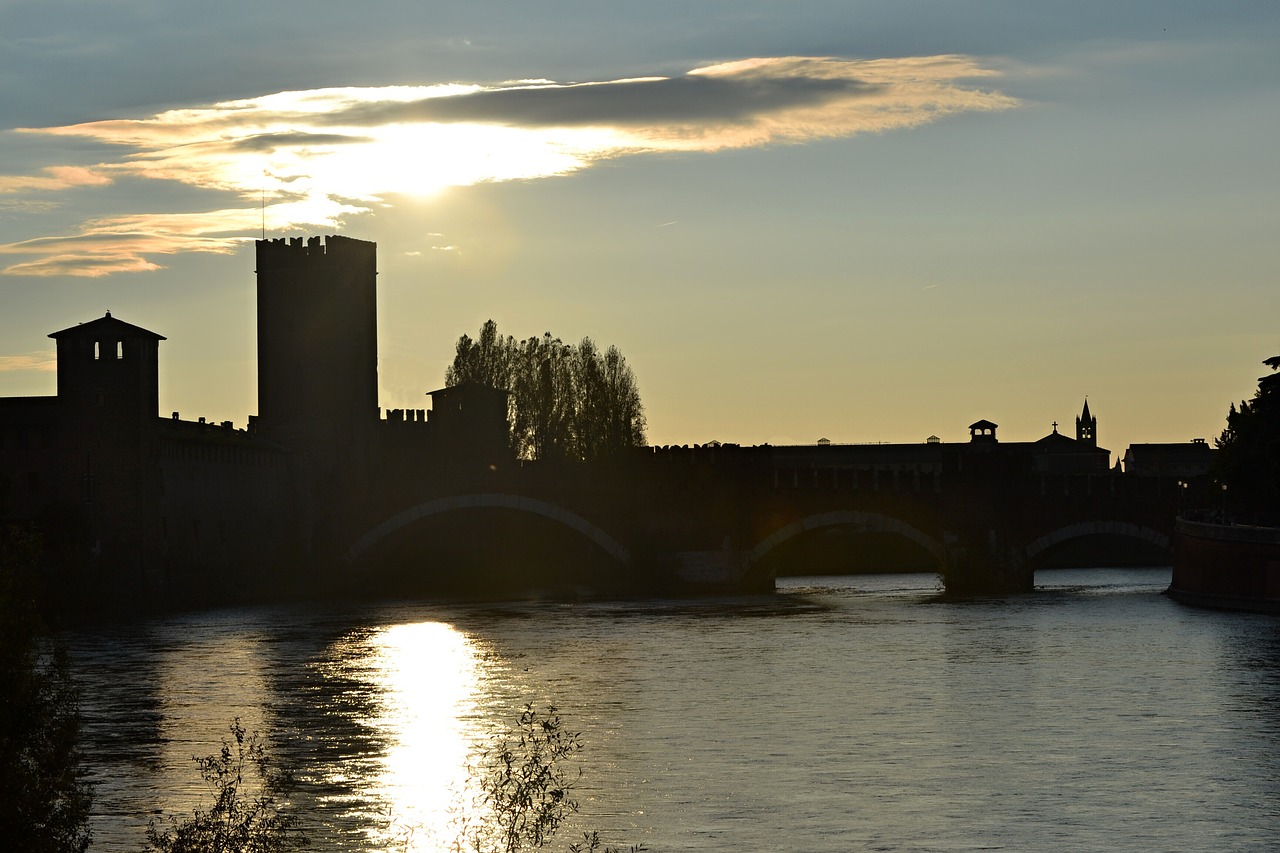 italy verona sunset free photo