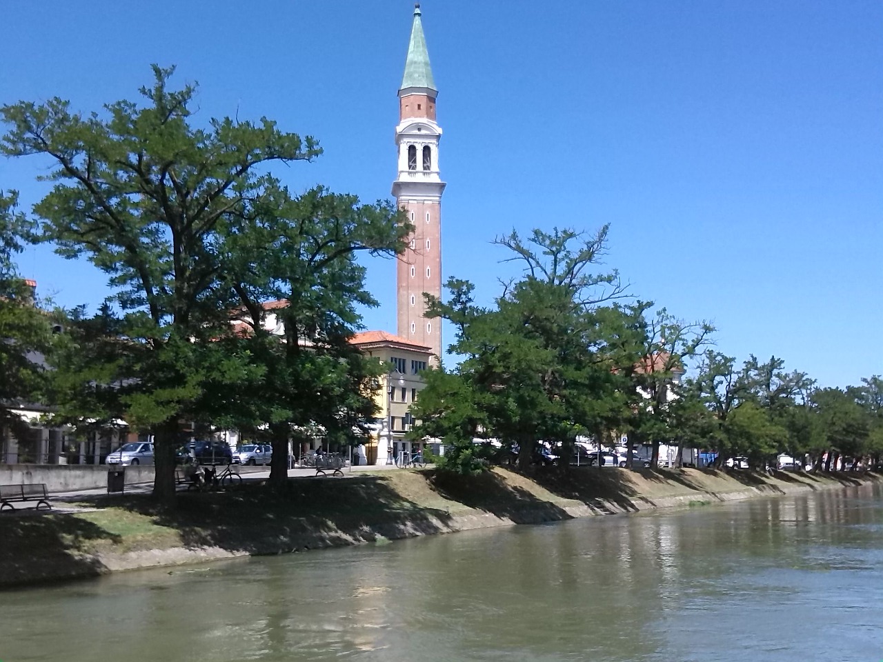 italy tower river free photo