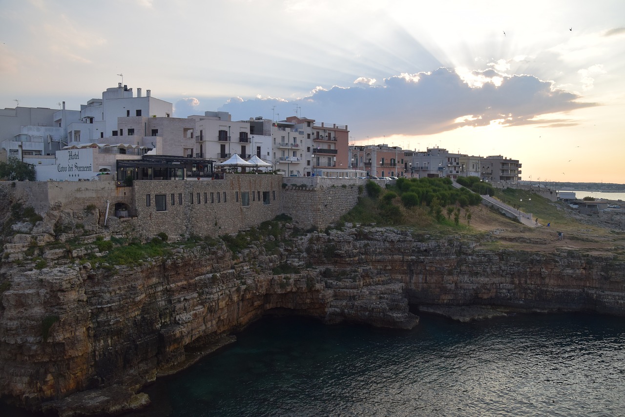 italy pogliano a mare sunset free photo