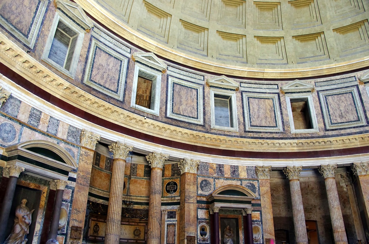 italy rome pantheon free photo