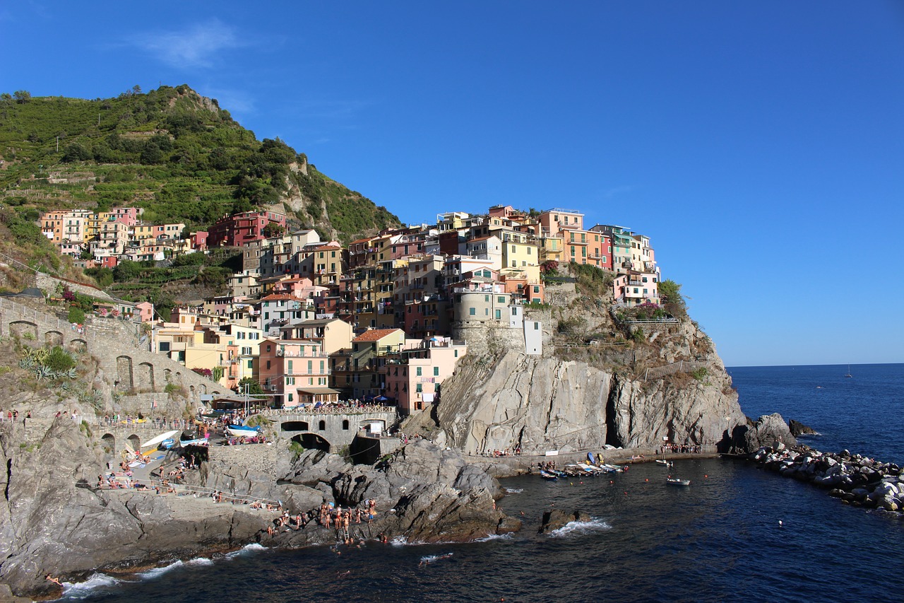 italy sea houses free photo