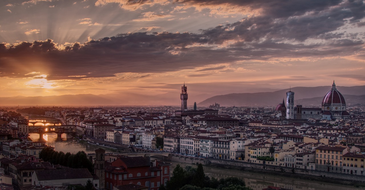 italy florence sunset free photo