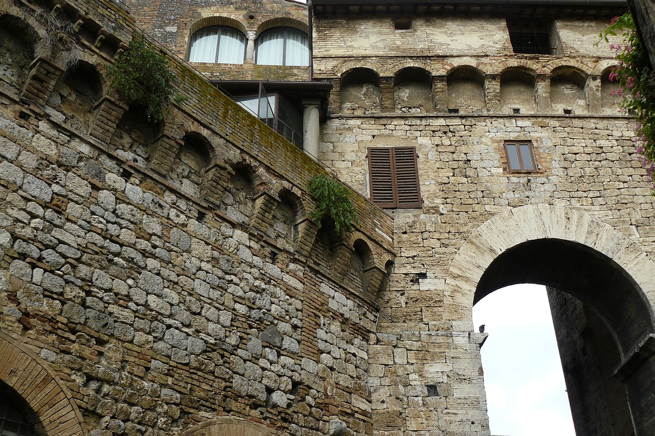 italy  san gimignano  architecture free photo