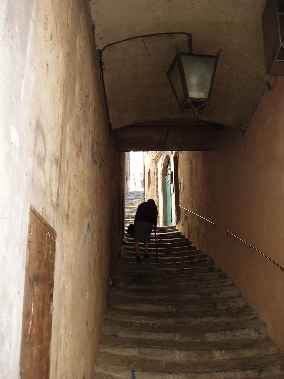 italy cortona stairs free photo