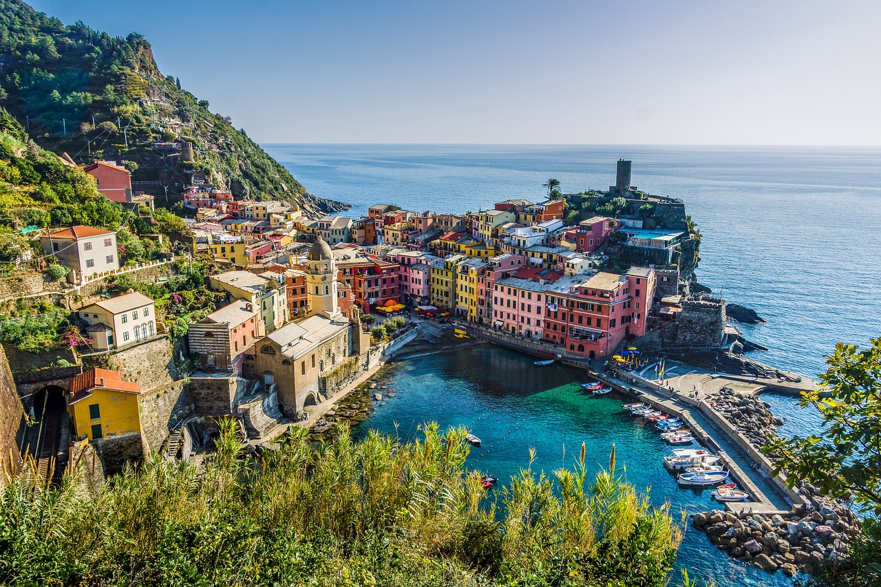 Italy, sea, houses, cinque terre, mediterranean - free image from ...