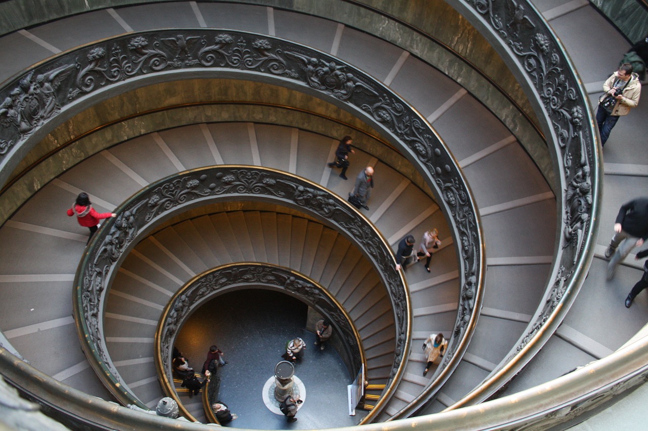 italy travel the vatican stairs free photo