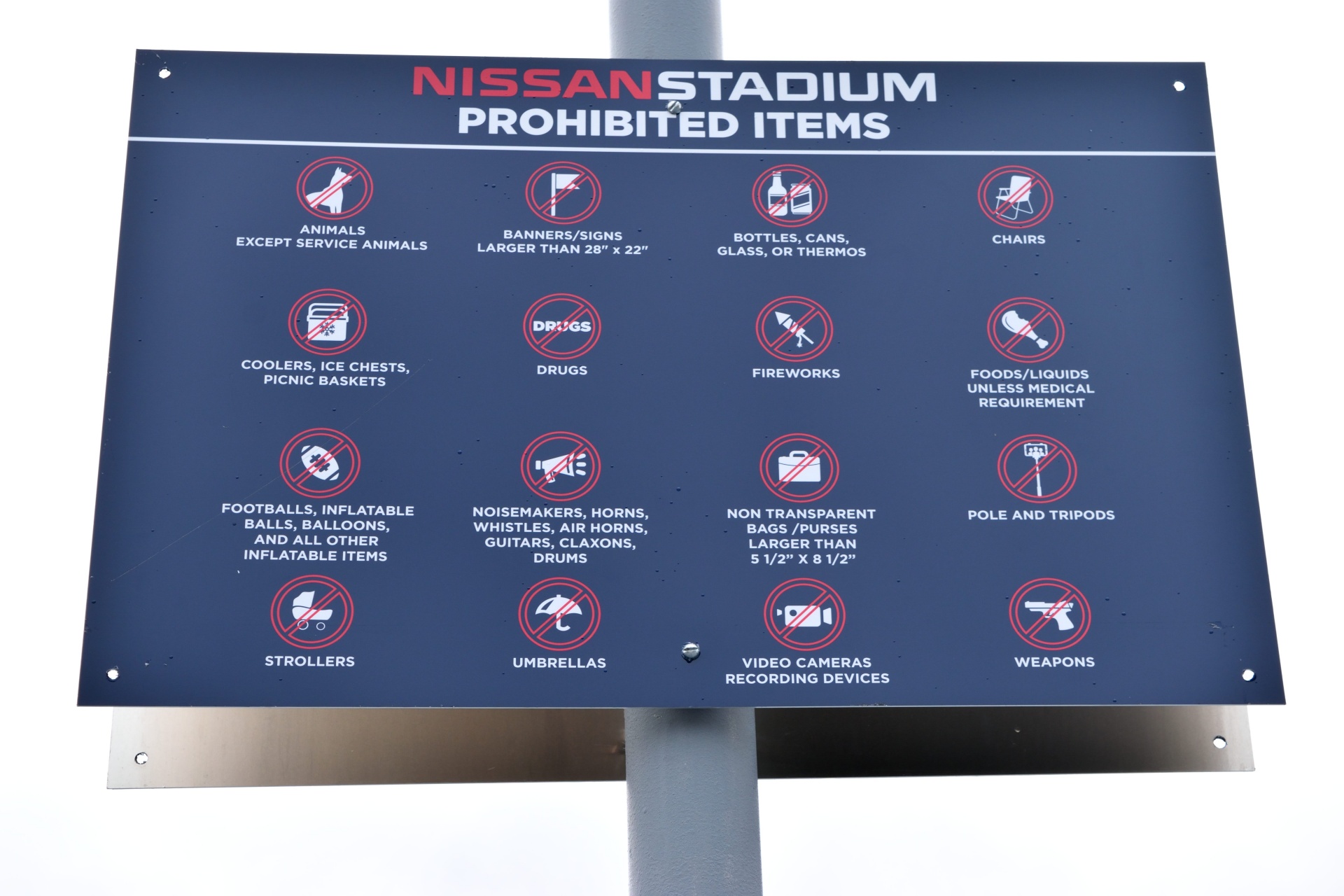items prohibited sign sign football free photo