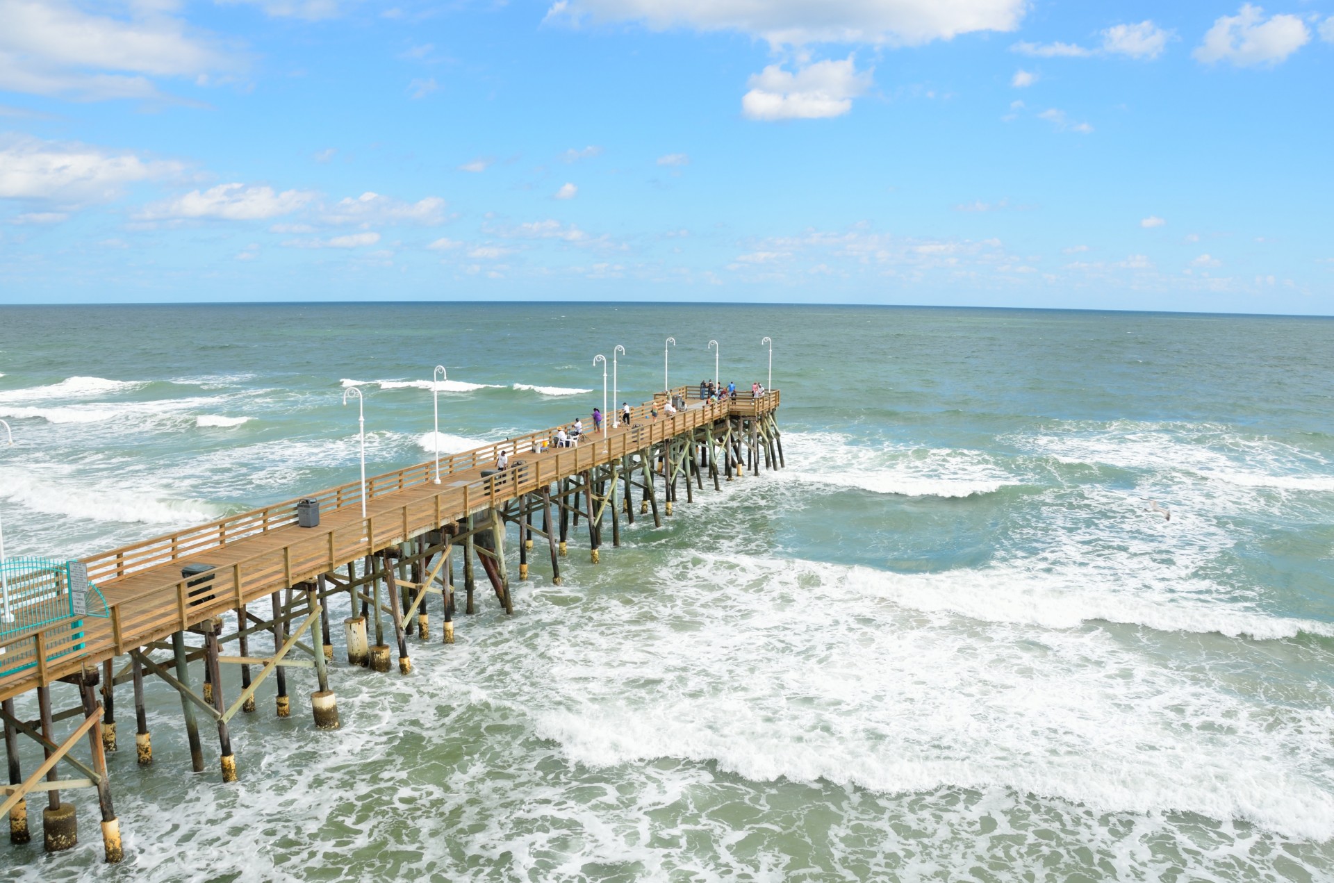 fishing pier view seascape free photo