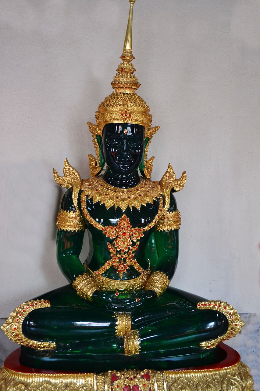 jade buddha thailand meditation free photo