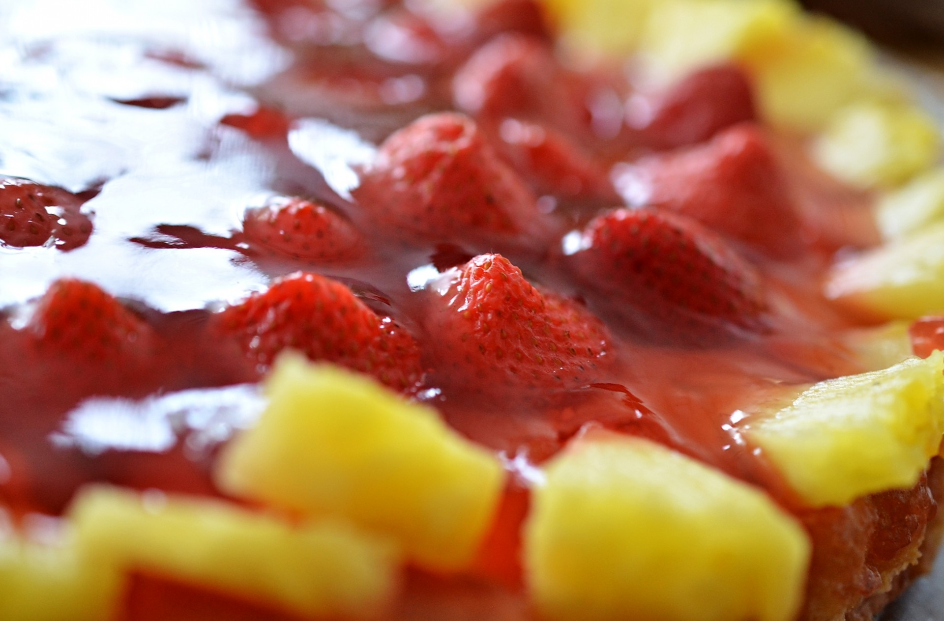 strawberries pineapple cake free photo