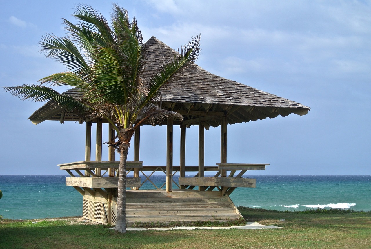 jamaica beach hut caribbean free photo