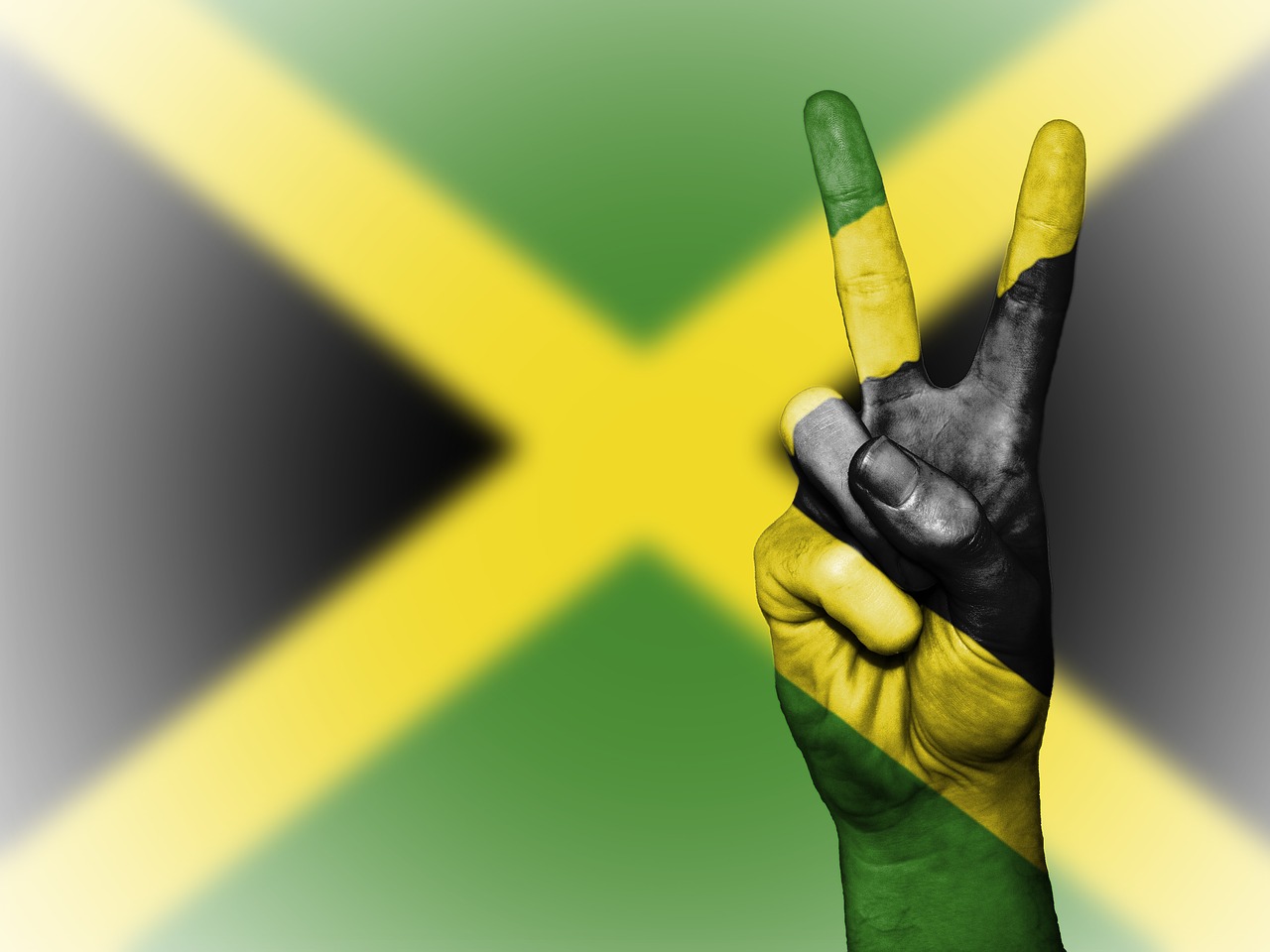 Edit free photo of Jamaica,peace,hand,nation,background