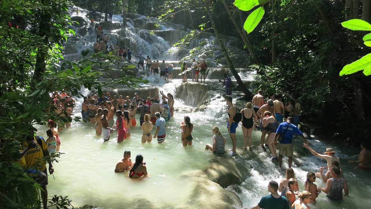 jamaica dunn's river falls travel free photo