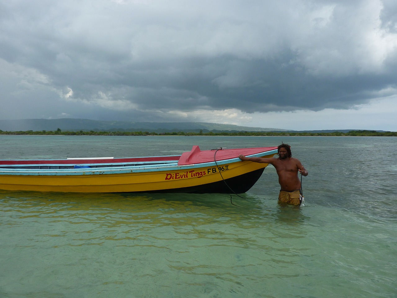 jamaica beach boat free photo
