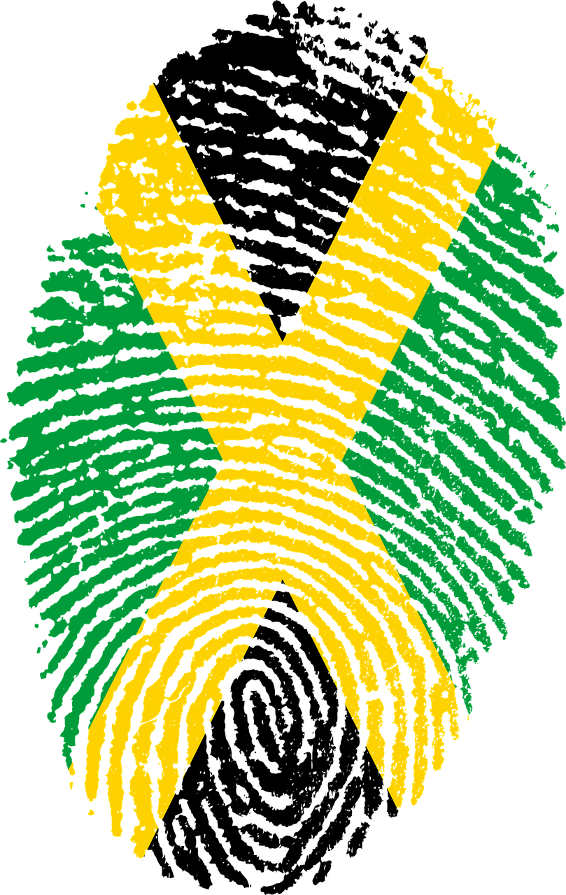 jamaica flag fingerprint free photo