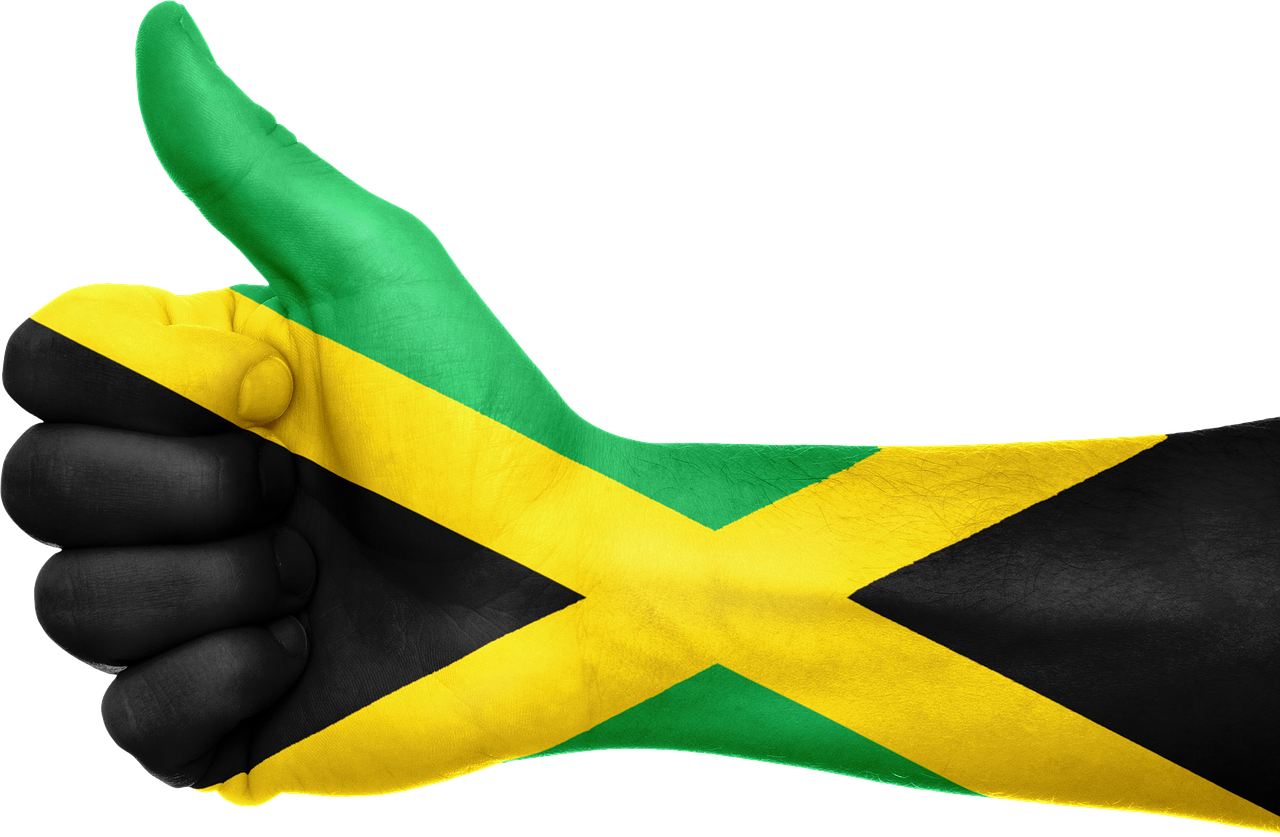 jamaica flag hand free photo