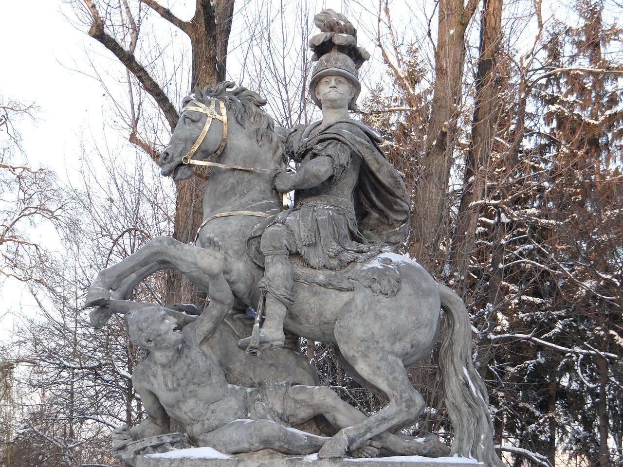 jan sobieski monument on horseback free photo