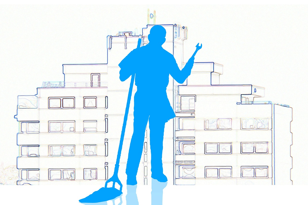 janitor cleaning mop clean free photo