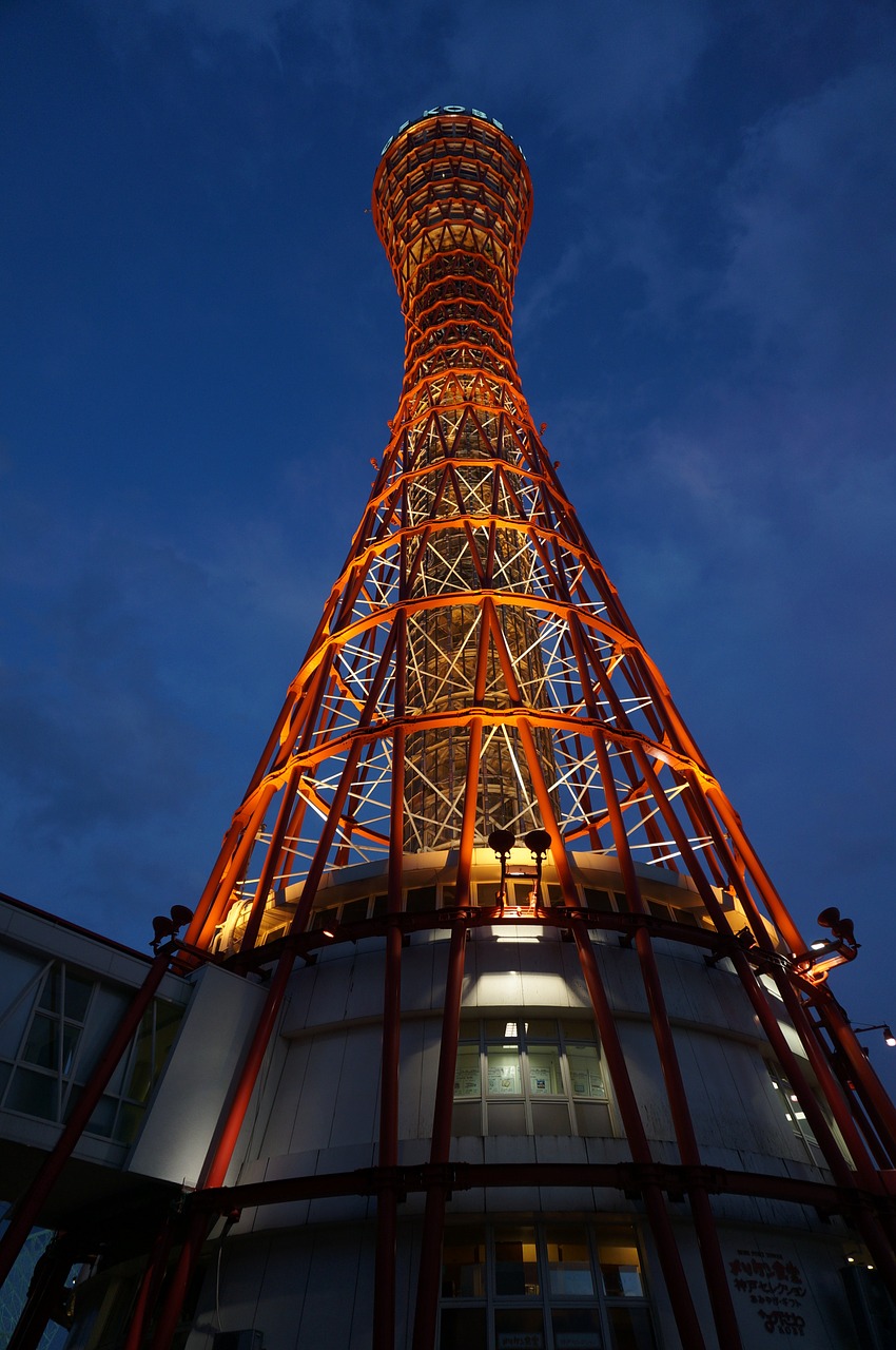 Japan,osaka,osaka night view,night view,kobe tower - free image from ...