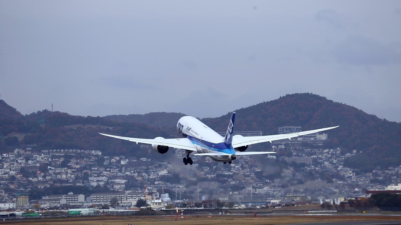 japan airplane osaka itami airport free photo