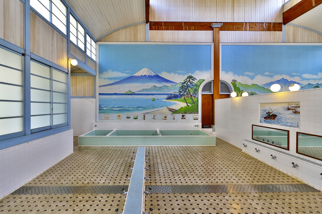 japan building public bath free photo