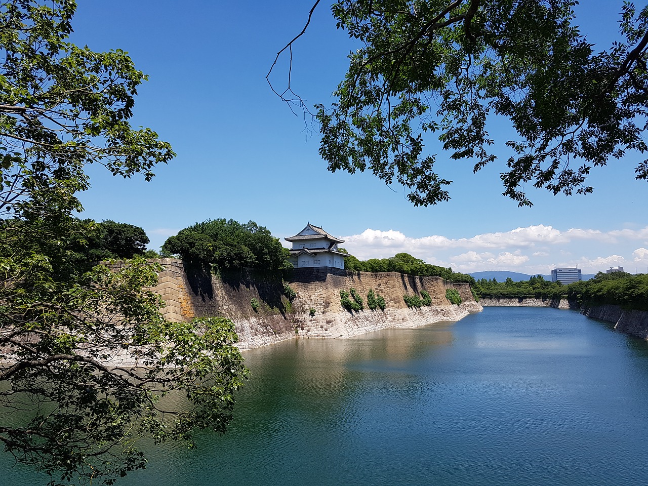 japan osaka castle walls free photo