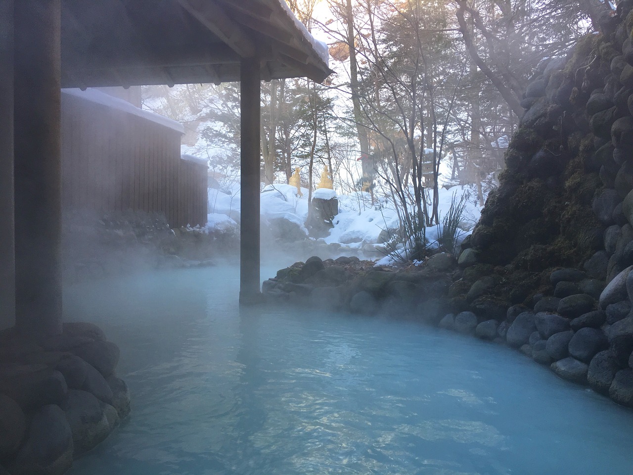 japan hot springs noboribetsu free photo