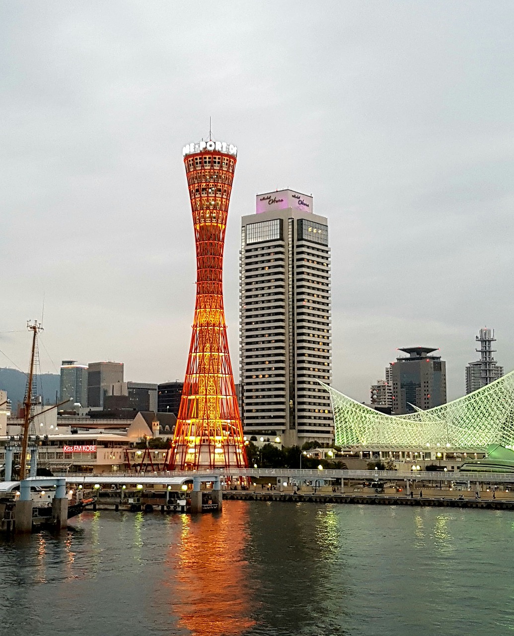japan kobe port tower free photo